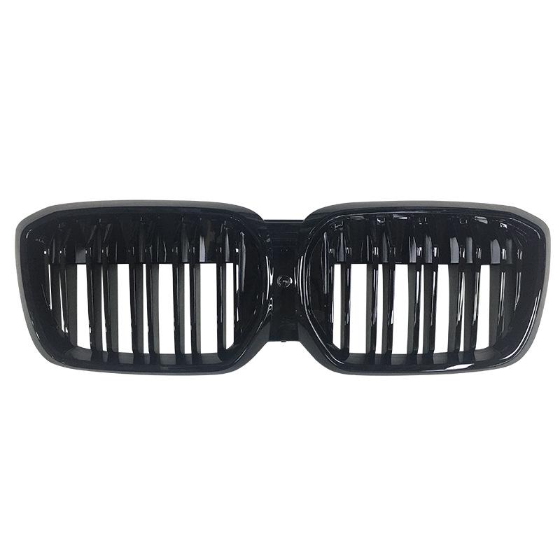22 BMW iX3 Double-Line Bright Black Carbon Fiber Front Grille Replacement - No Polishing Needed