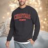 Weihnachtsdruck Locker Geschnittenes Rundhals-Sweatshirt für Herren