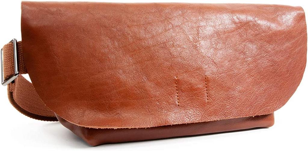 Body Bag Messenger Bag Genuine Leather Bag Small But Large Capacity Italian Leather Shoulder Bag Dark Brown [Dom Teporna] Men's Women's