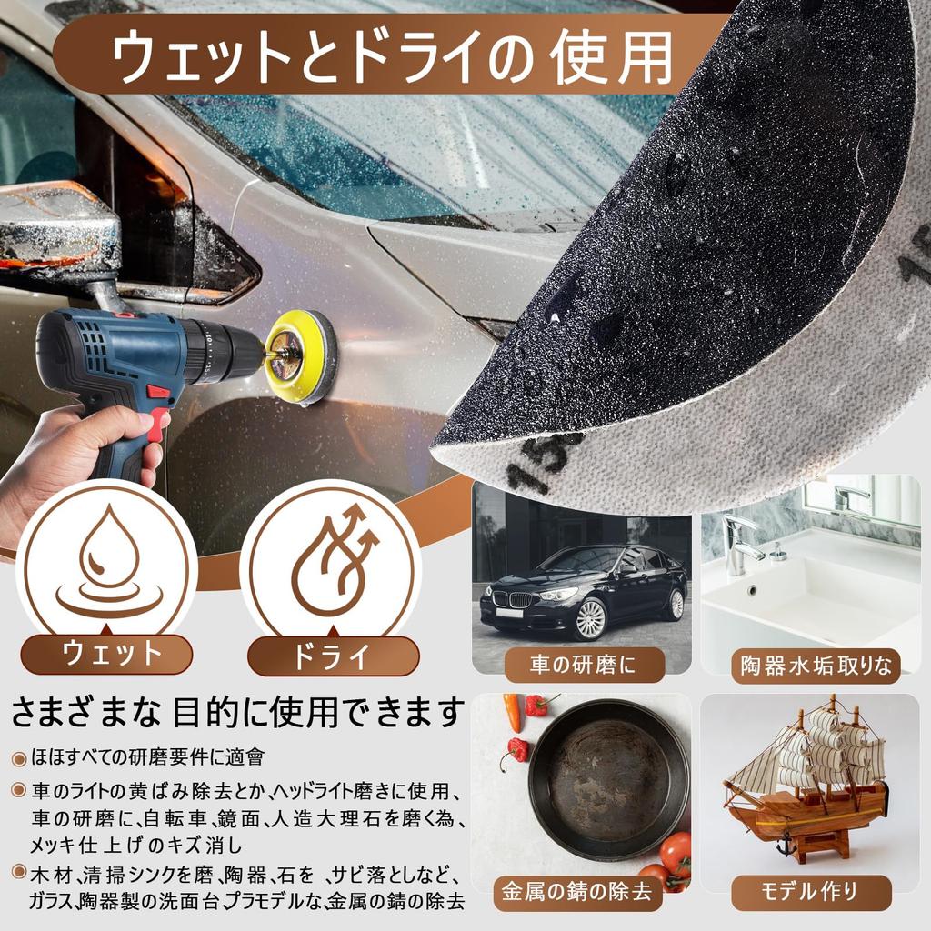 75mm Waterproof Sandpaper Waterproof Paper Set of 180 GOH DODD Magic Type Round Precision Finish Mirror Polishing Metal Car Repair Jewelry Polishing