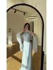 Spring Women's Elegant Flowy Long-Sleeve Dress - European American 2025 Style