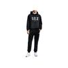 Skechers Hooded Pullover Drawstring Letter Logo Printed Long Sleeve Sweatshirt Men Sweatshirt Carbon-Black P422M063-0018