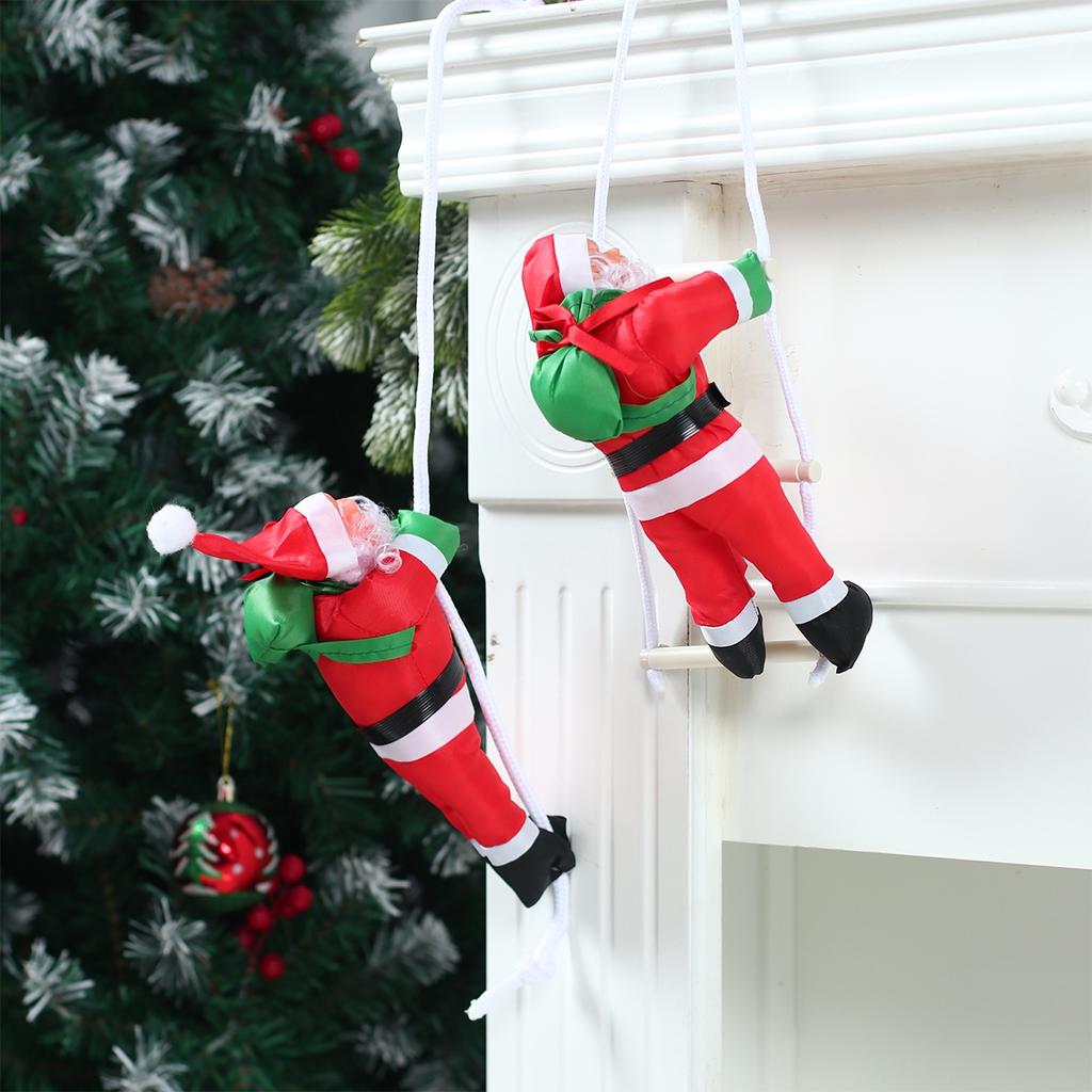 Santa Claus Climbing Ladder Pendant Merry Christmas Decoration For Home 2025 Navidad Cristmas Tree Ornament 2026 New Year Gift