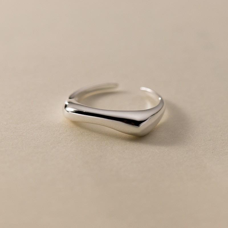 BFCLUB Silver Color Rings for Women Simple Geometric Handmade Irregular Retro Ring Gold Fashion Allergy For Birthday Gift