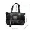 Mesh Personalized Splicing Multi-Pocket Tote Bag Large Capacity Simple And Versatile Oblique Span Bag
