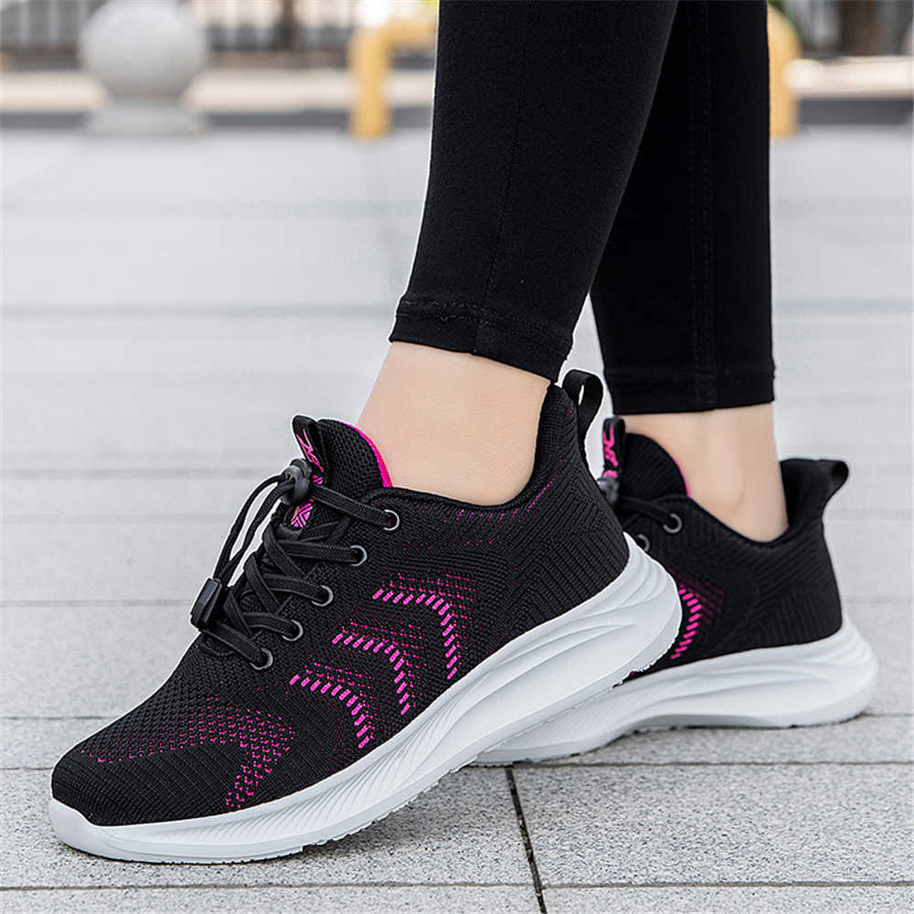 Fashion Round Foot Knitting Thick Sole Sneakers Women Dress Heels Silver Brand Women Shoes Sport Sapatenos Temis Sneacker Deadlift