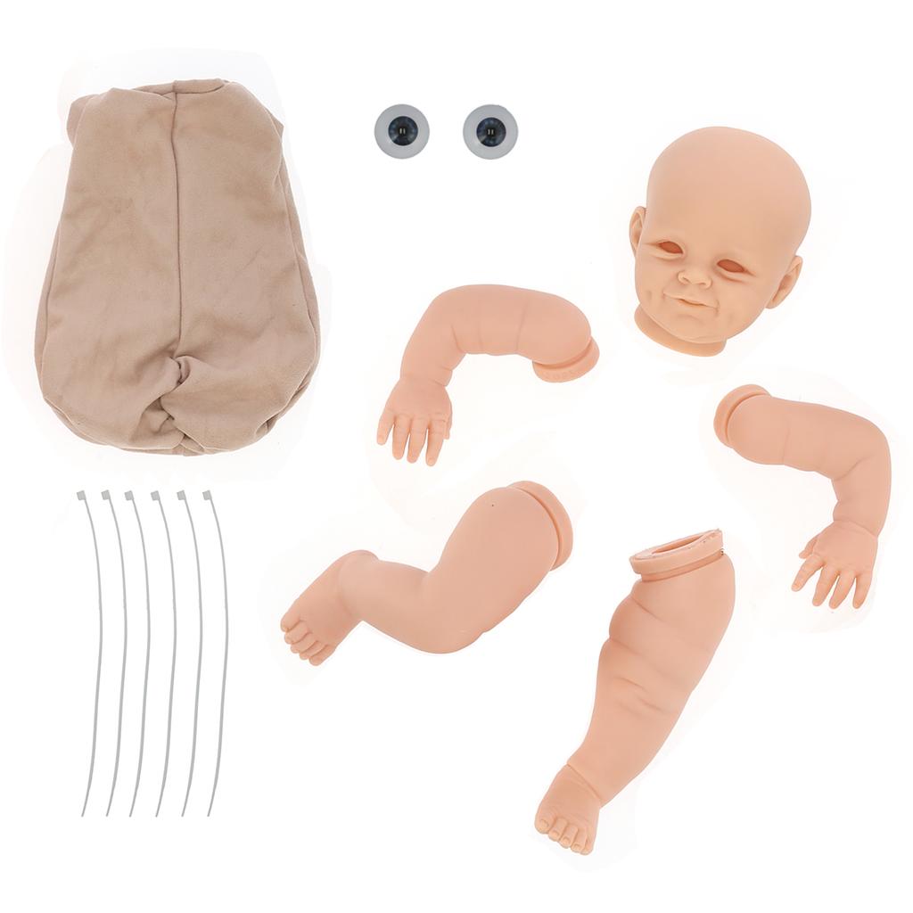 21in Reborn Doll Kits Vinyl Lifelike Doll Parts Sweet Soft Face Limbs DIY Reborn Doll