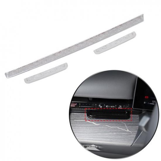 Silver Steel Dashboard Air outlet Mesh cover Trim For BMW 5 Series G60 2024+