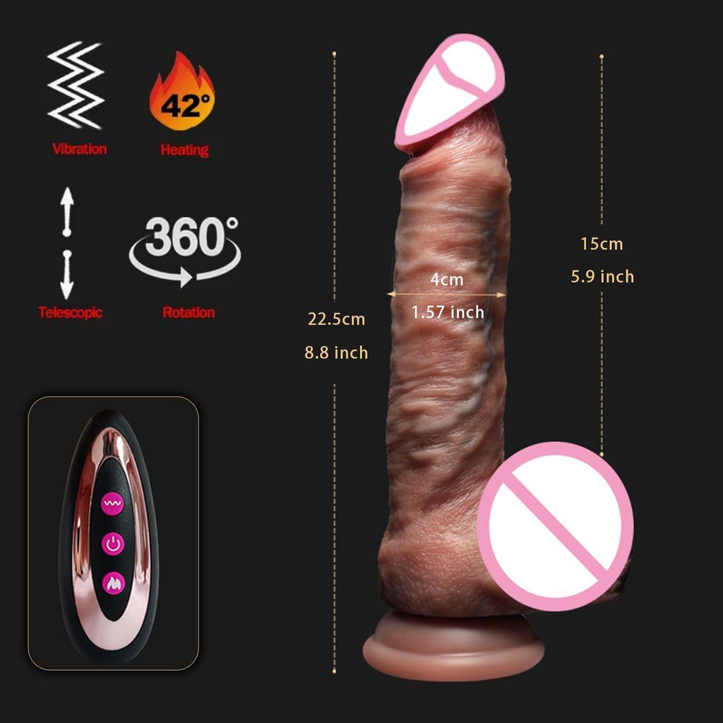 Realistic Huge Dildo Vibration For Female Masturbation Telescopic Penis Penetration Anal Vibrator Big Dick Sexy Adult Sex Toys