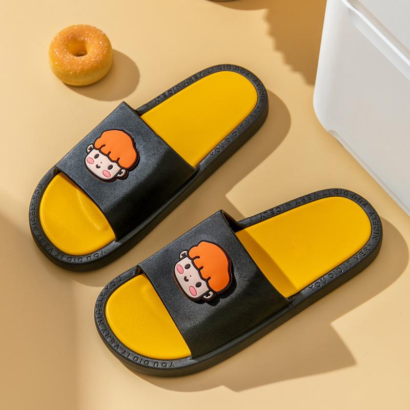 Indoor slippers women's summer home non-slip bath home cute bathroom can wear couple slippers men