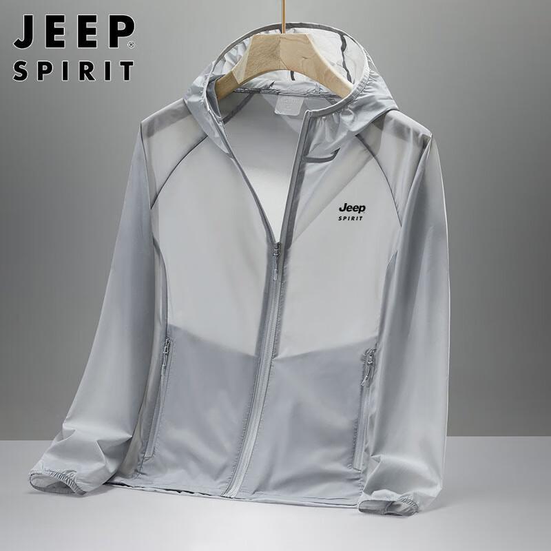 JEEP SPIRIT Men's UPF40+ Hooded Sun Protection Jacket