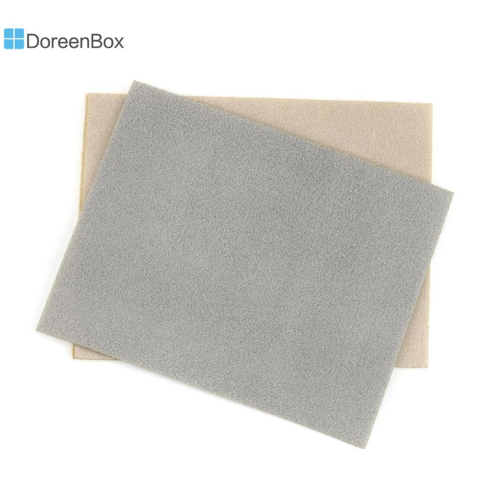2 Peças Tapetes para Contas Doreen Box Ferramenta para Miçangas de Joias Antiderrapante Azul Marrom Cor Aleatória Esponja Aveludada Malha de Poliéster Tapete, 30x23cm