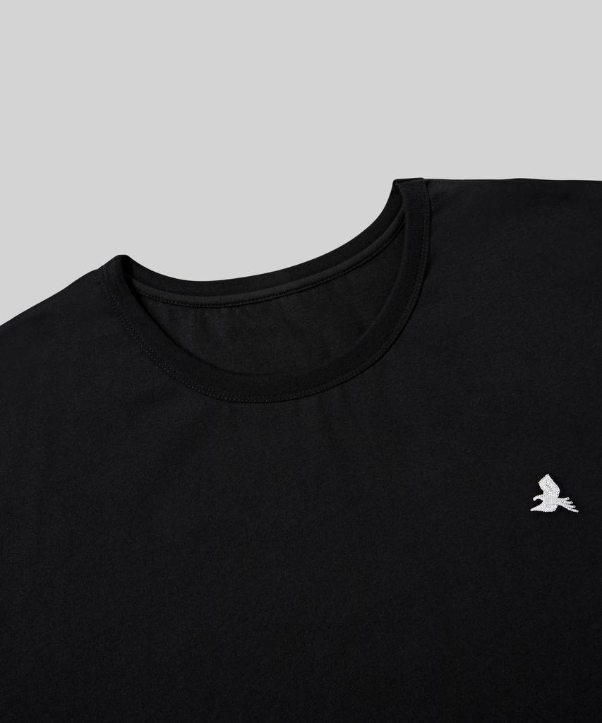 Beodeonteu Original Bird Logo Embroidered T-Shirt [Black]