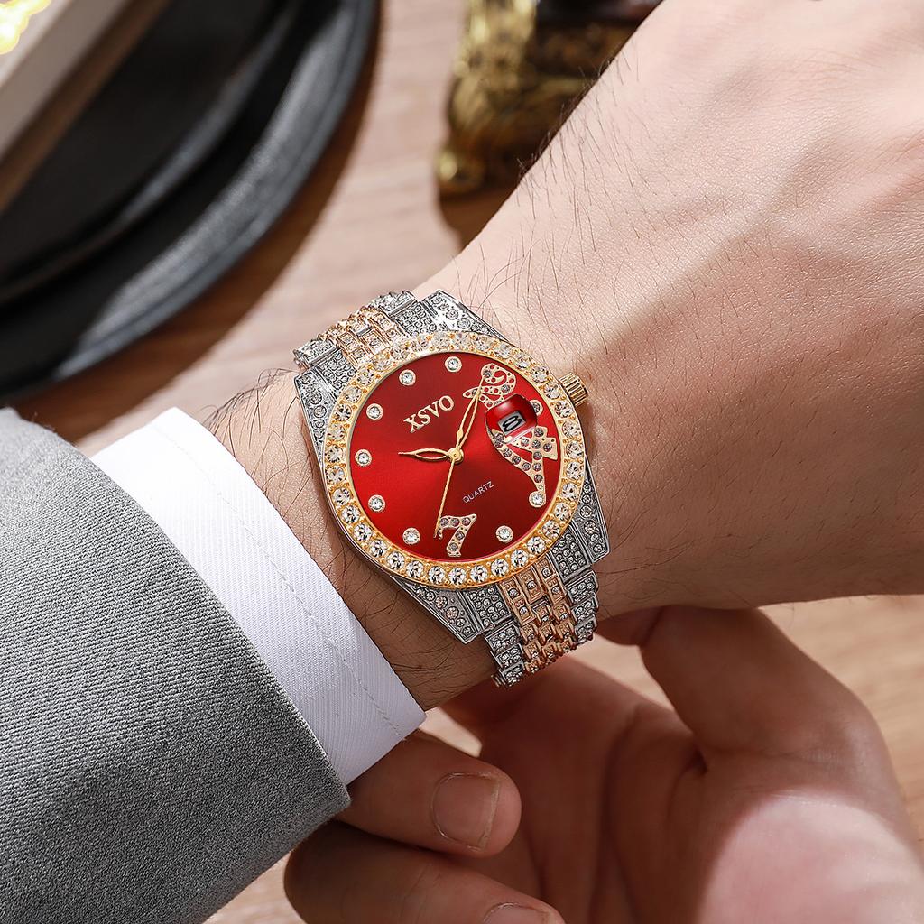 Surprise blind box; new style of water diamond trend, minority men's European style starry hip hop style; random style.