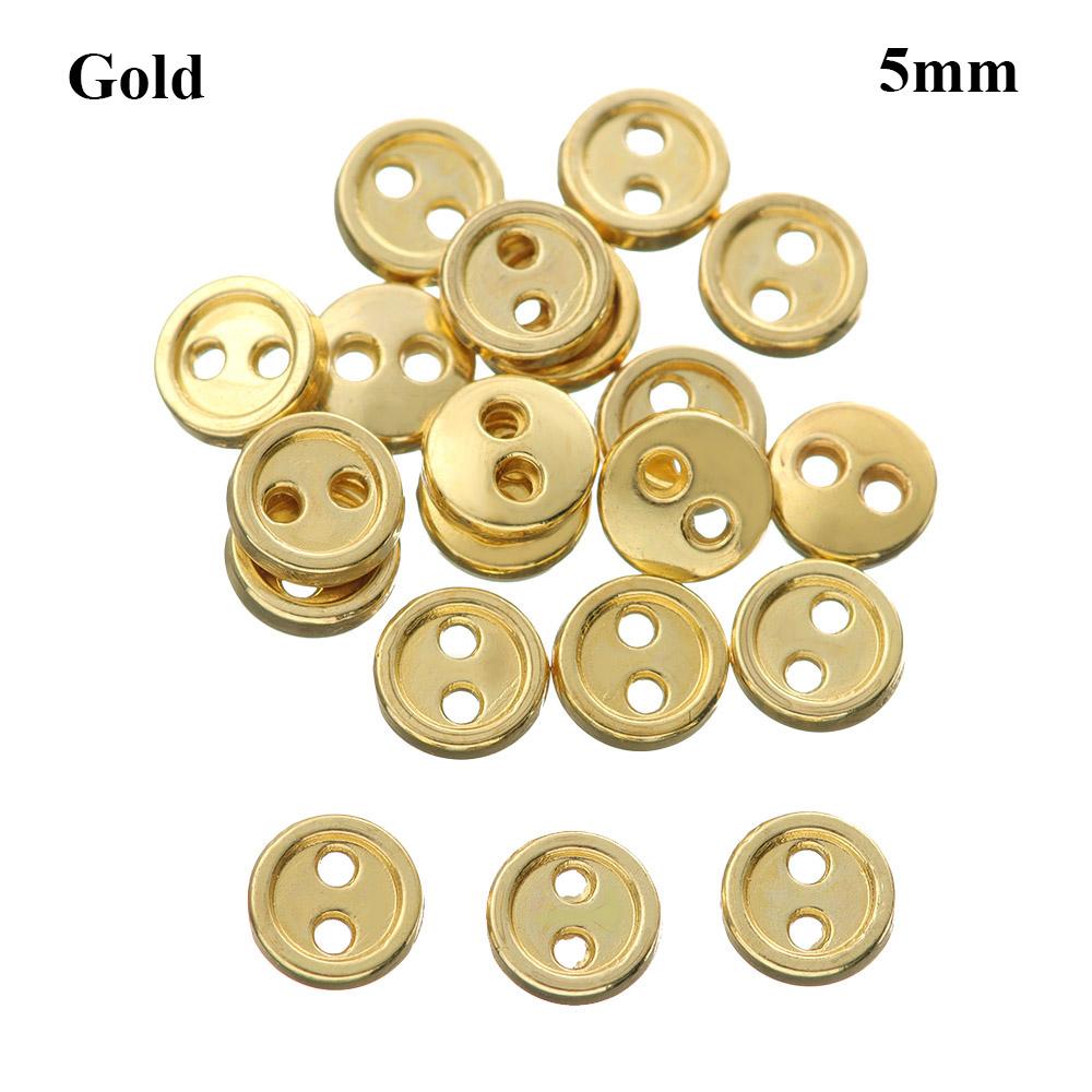 20Pz Bottoni Metallici per Bambole per Cucire Vestiti per Bambole Accessori Bottoni Rotondi Mini 3/4/5/6mm Per Fibbie Vestiti per Bambole Fai da Te 1/12 1/6