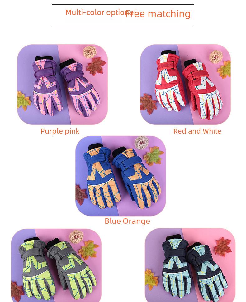Thick, Waterproof, Windproof, Non-slip, Warm Winter Ski and Snow Gloves for Kids Aged 4-17.