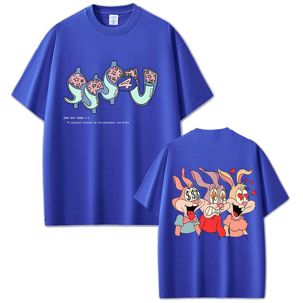 Rapper PARTYNEXTDOOR & Drake Album Some Sexy Songs 4 U SSS4U 2025 T-shirts Men Hip Hop Oversized T Shirts 100% Cotton T-shirt