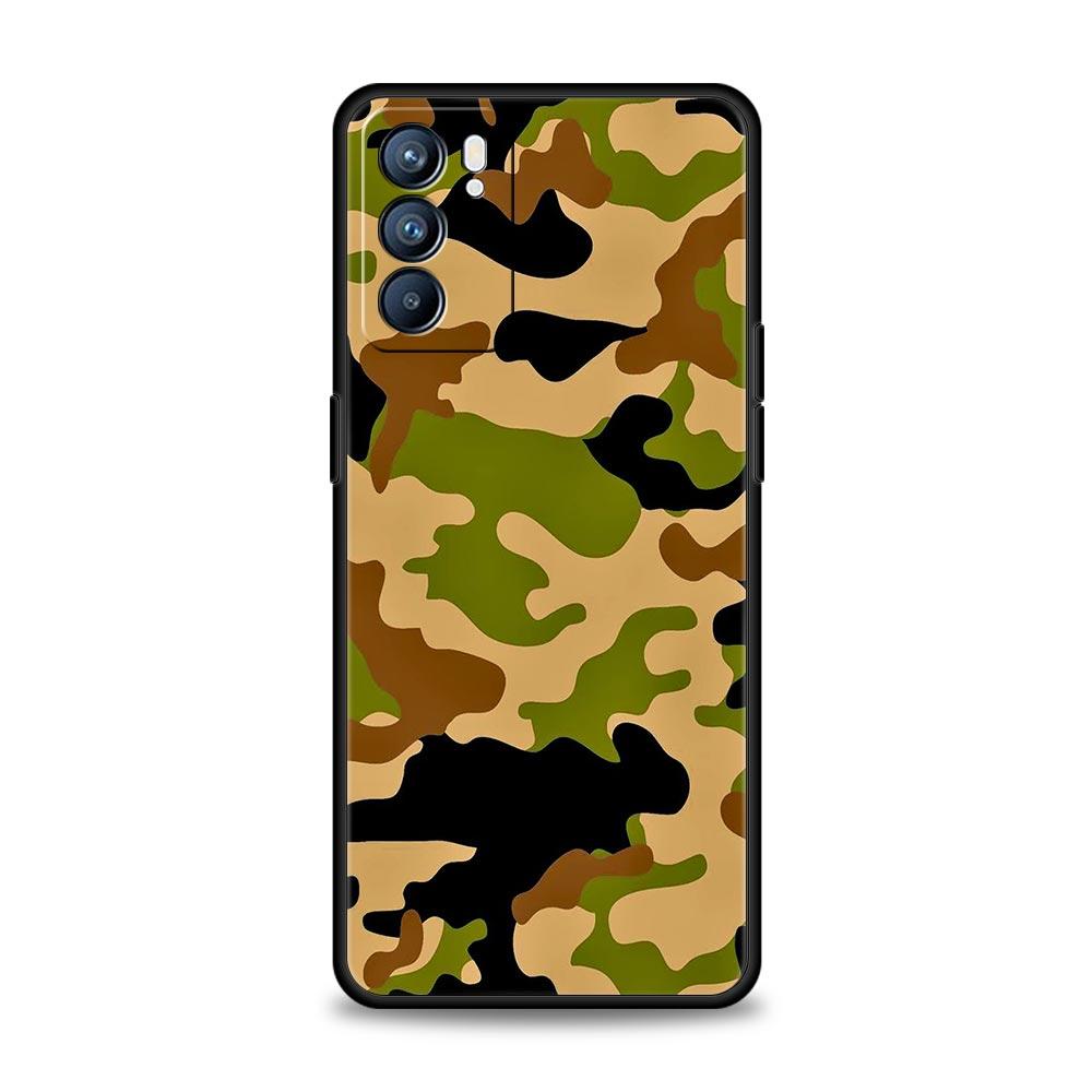 Case For Oppo Reno13 Reno12 Reno11 F Reno10 Pro A54 A53 A95 A76 A57 A98 A80 A79 5G A78 4G Cover Camouflage Camo Military Army