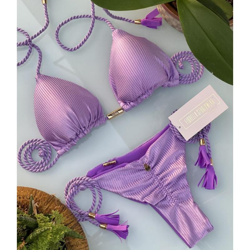 Nové sexy bikiny pro ženy, hladké třásně, rozdělené plážové plavky