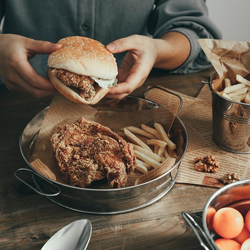 Frietemmer Keukengereedschap Gefrituurd Eten Tafel Bediening Feestartikelen Snoep Buffetten Amerikaans Restaurant Snacks Bar Bruiloft
