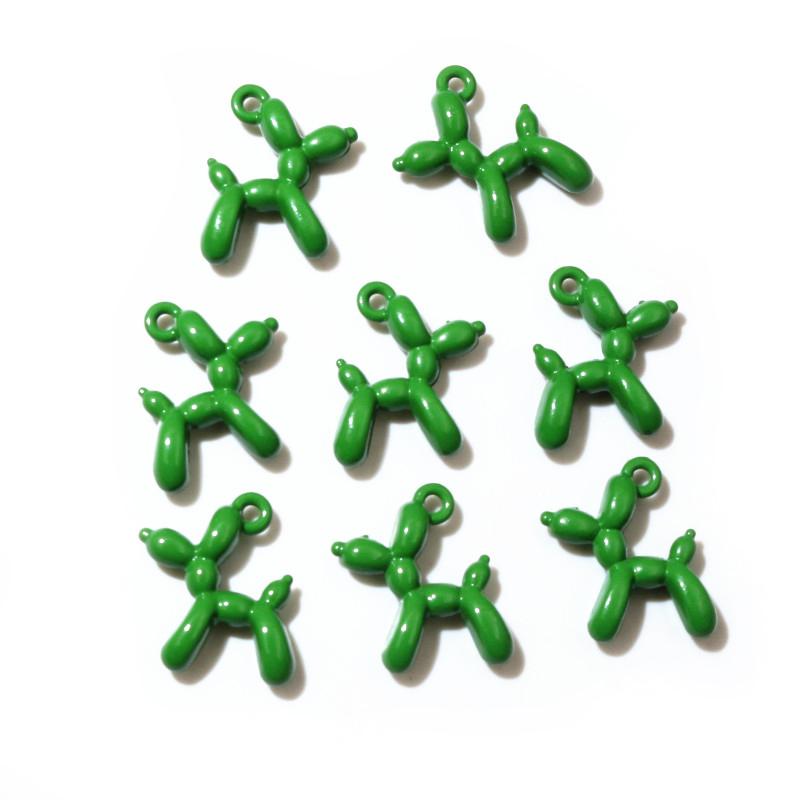 10pcs 19x14mm 3D Balloon Dog Metal Charms Pendant Multi-colors Mixed DIY Jewelry Making Findings Accessories Necklace Earring