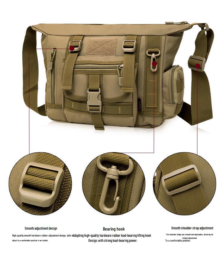 Men's 14-Inch Camouflage Laptop Bag, Casual Large Capacity Single Shoulder Crossbody Backpack