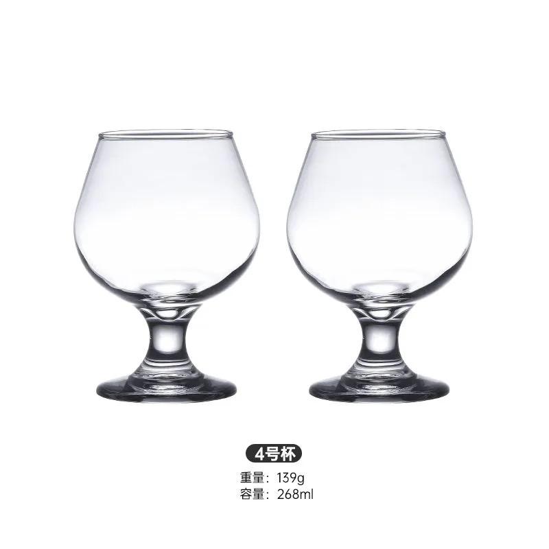 Brandy Glass Short Foot Baijiu Cup Whiskey -thickened Wine Glass Household Water Bottle Transparent Cup Bar Accessories