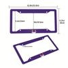 1pc Aluminum Innovative Design of License Plate Frame,Purple,Evil Smiling Face,Gift for Friends,For Decoration,31X16cm License Plate Covers Frames 6