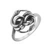 2026 European and American Personalized Retro Double Snake Ring, Cold Wind Jewelry Ring