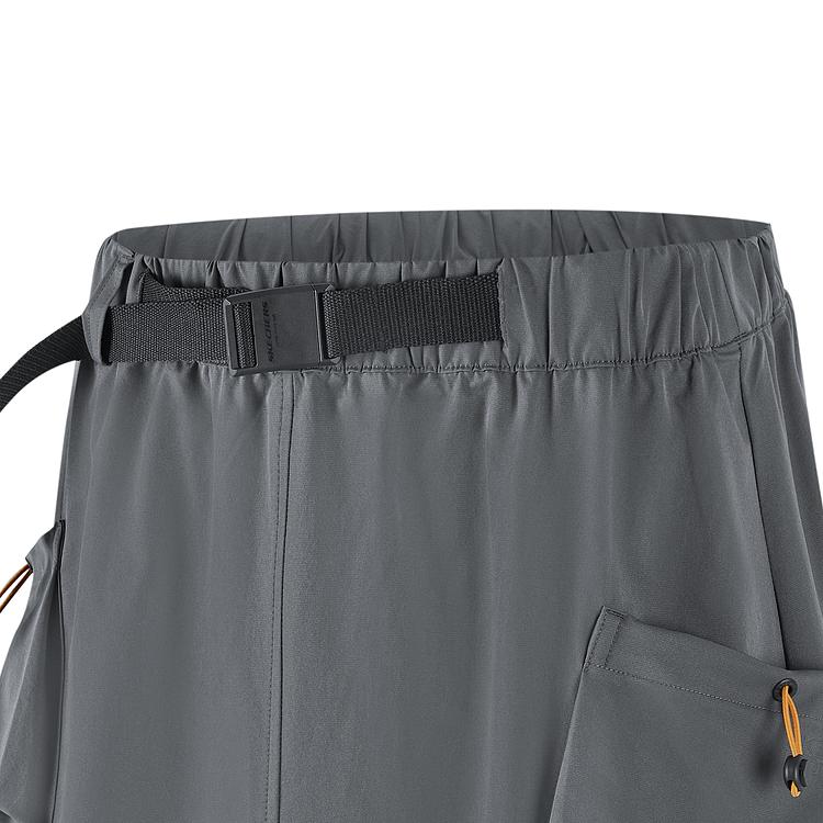 Skechers Versatile Fashion Soft Comfortable Casual Long Skirt Women skirts Volcanic-Gray P225W231-04YJ