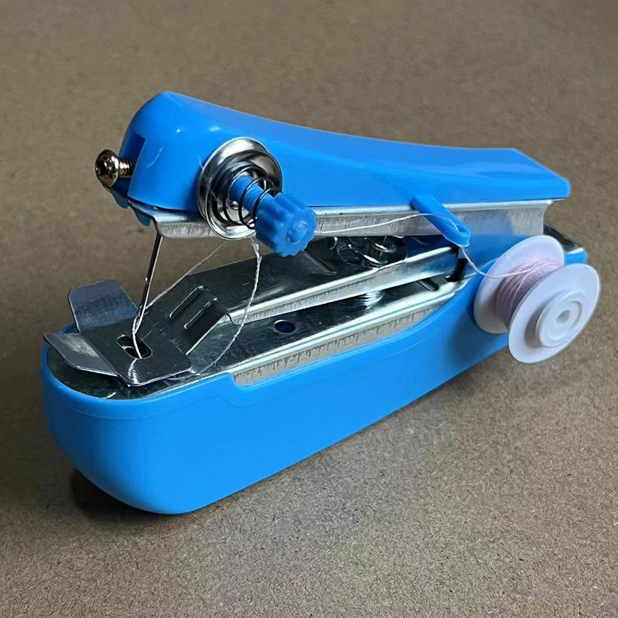 Portable Handheld Mini Sewing Machine Manual Compact Easy-to-Use Sewing Tool Adjustable Tension Knob Quick Repairs Outdoor JXB