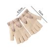 Weiche Winterstrickhandschuhe Niedliche Cartoon-Schreibhandschuhe Warme Halbfingerhandschuhe