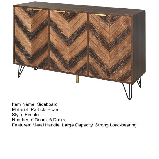 Home Storage Cabinet Sideboard Exclusive Sideboard with Three Doors Stylish Details And Generous Space. Side Panel Door Made of Solid Wood Veneer