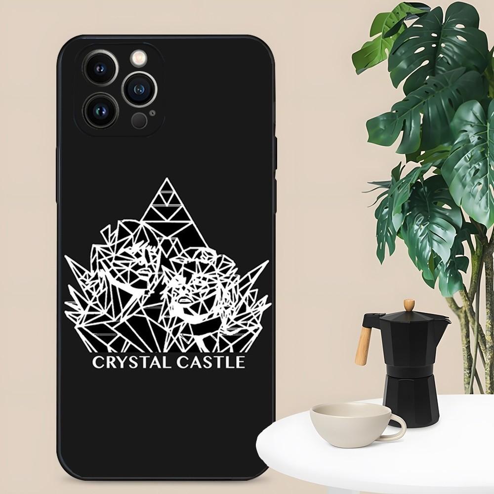 Band C-Crystal C-Castles Phone Case For Apple iPhone 15,14,13,12,11,XS,XR,X,8,7,Pro,Max,Plus,mini Silicone Black Cover
