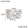 CARLIDANA Exquisite Gold Plated Waterproof Jewelry Gift Stainless Steel Flowers Open Chunky Cuff Bracelet Bangle for Women