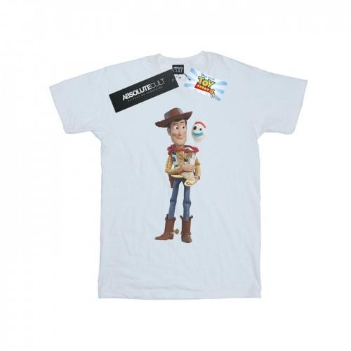 Disney Womens/Ladies Toy Story 4 Woody And Forky Cotton Boyfriend T-Shirt