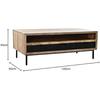 Table Basse - DKD HOME DECOR - Standard - Noir et Marron - Métal - 120x60x45 cm