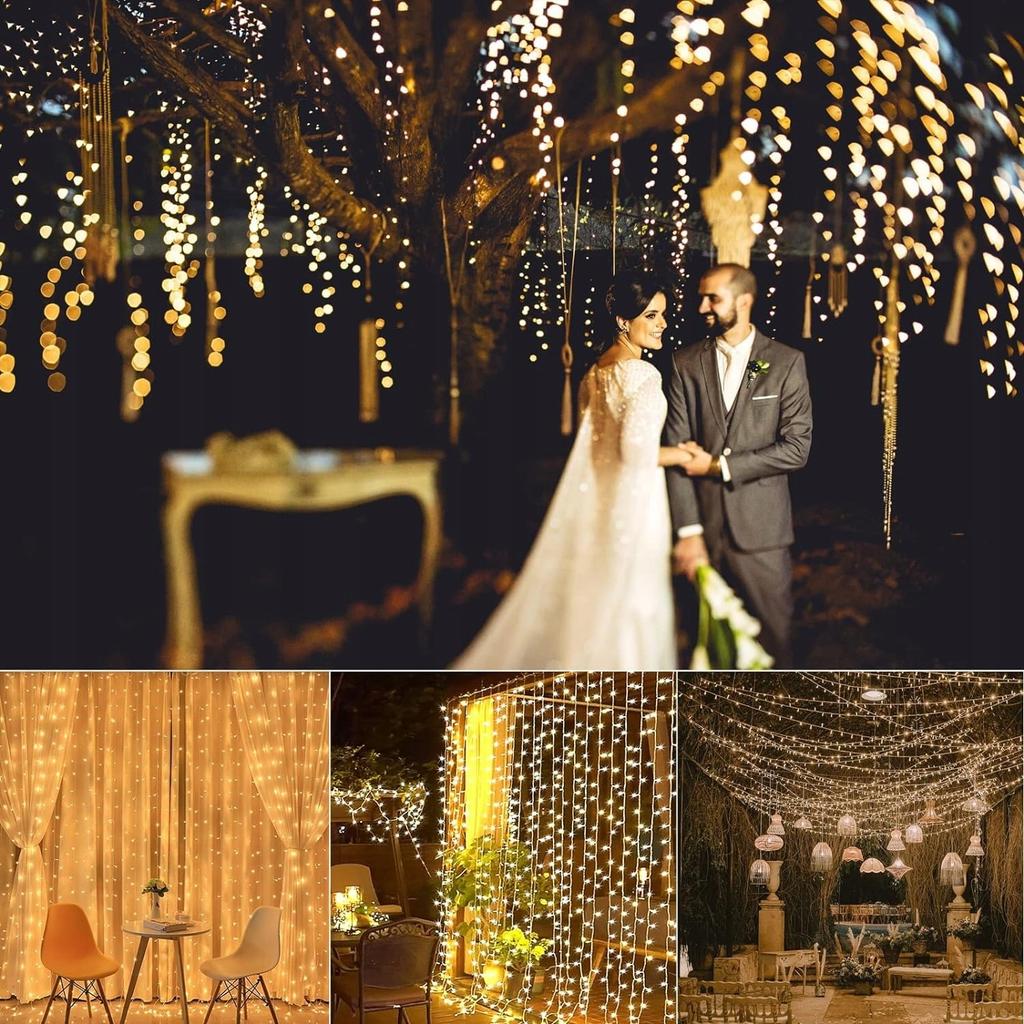 USB Light Curtain 3m X 3m 300 Led Warm White