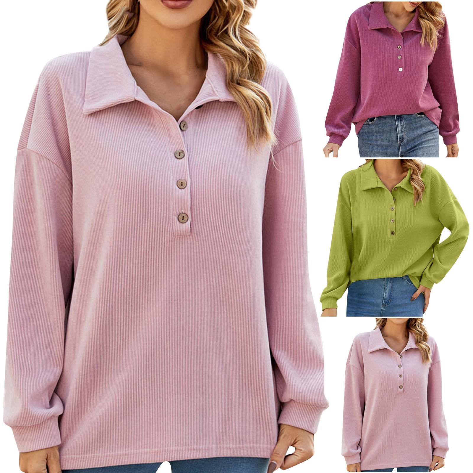 

Женская повседневная блузка на пуговицах с длинными рукавами, однотонная, новая мода