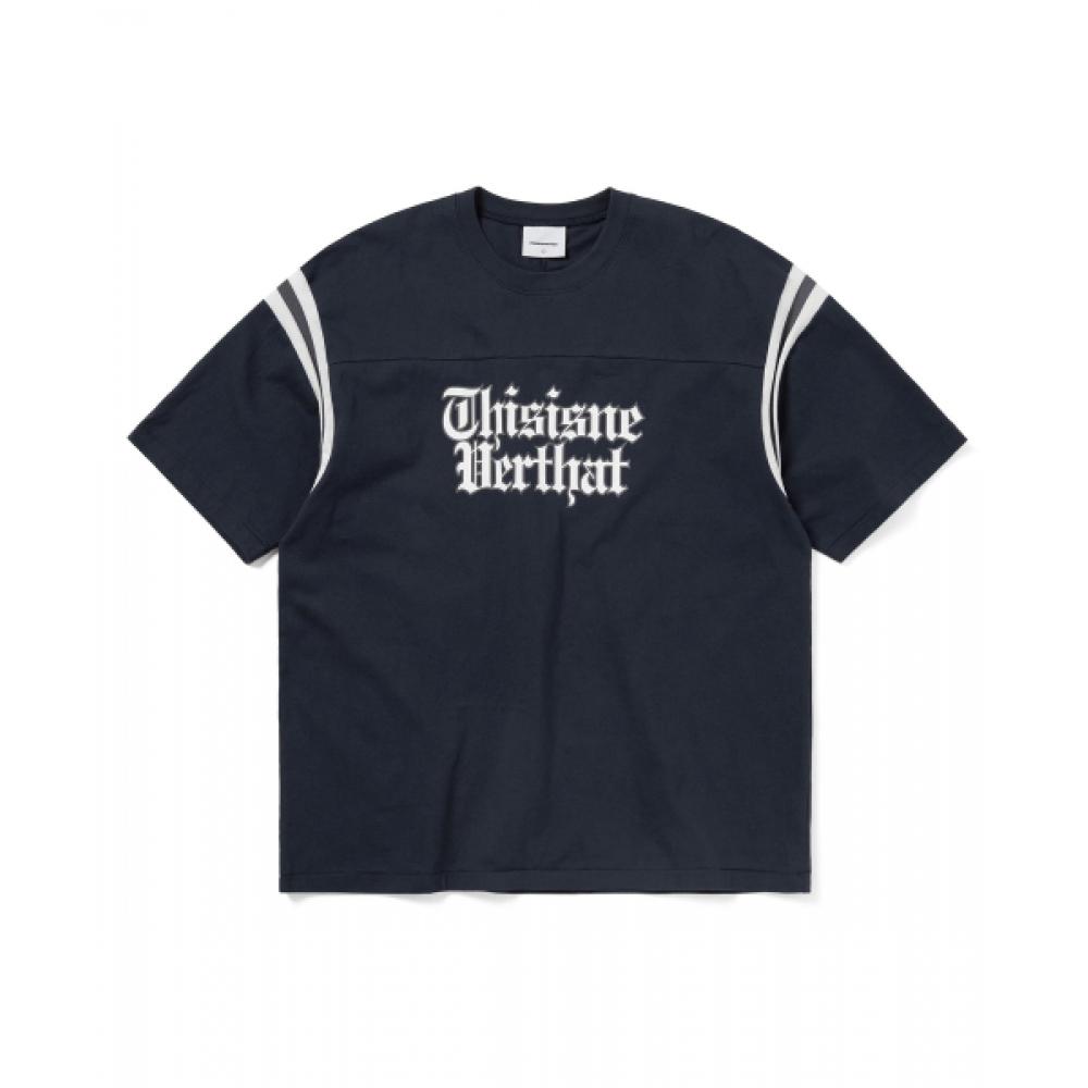 Thisisneverthat Football Tee Navy S