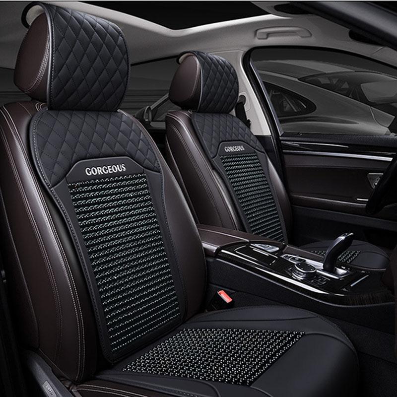 Happyyami Holzperlen Autositzkissen 45x45cm - Kühlende Sitzauflage Für Sommer