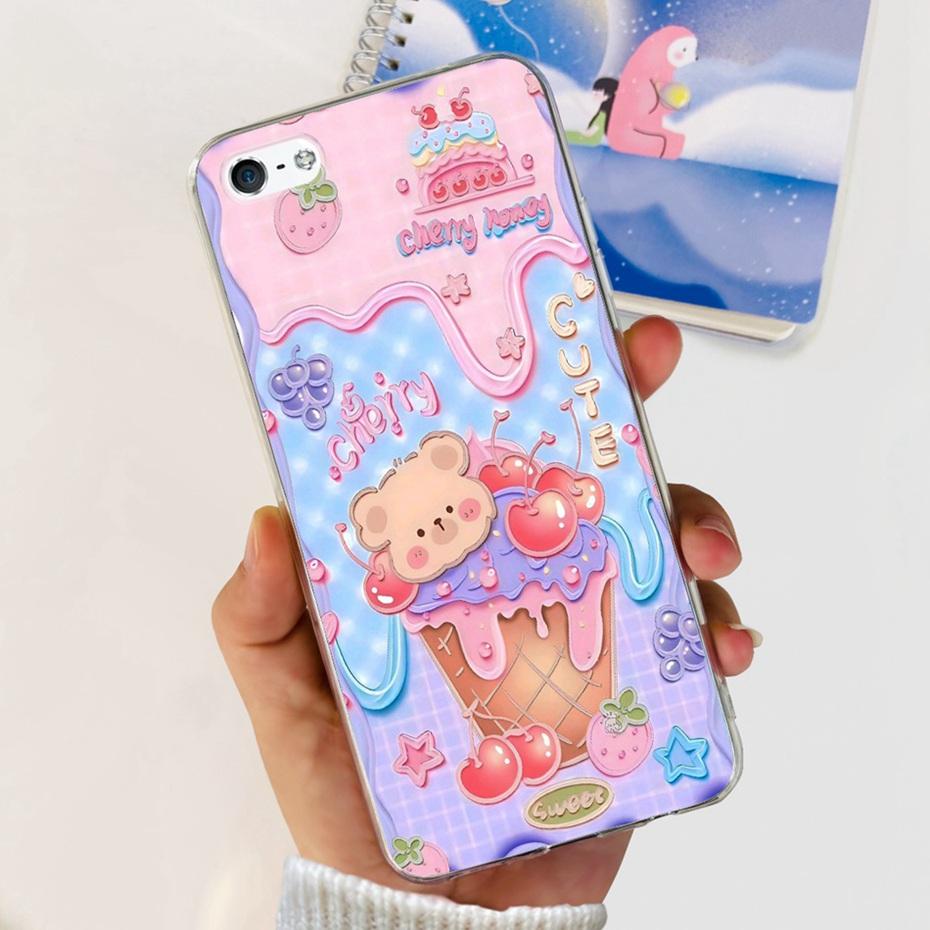 Lovely Printing Phone Case For iPhone 5 5s SE (2016) Soft Silicone TPU Back Cover For iPhone SE 2016 iPhone5 iPhone5s 4.0"