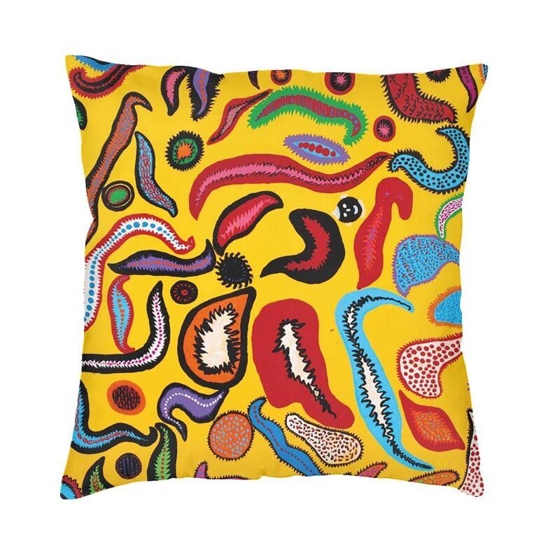 Yellow Yayoi Kusama Pumpkin Cushion Cover Minimalis Modern Soft Cute Pillow Cases Decoration Salon
