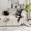 Nordic Butterfly Floral Print Soft Sofa Towel Blankets Outdoor Camping Picnic Large Blanket Leisure Towel White Travel Sofa Mat