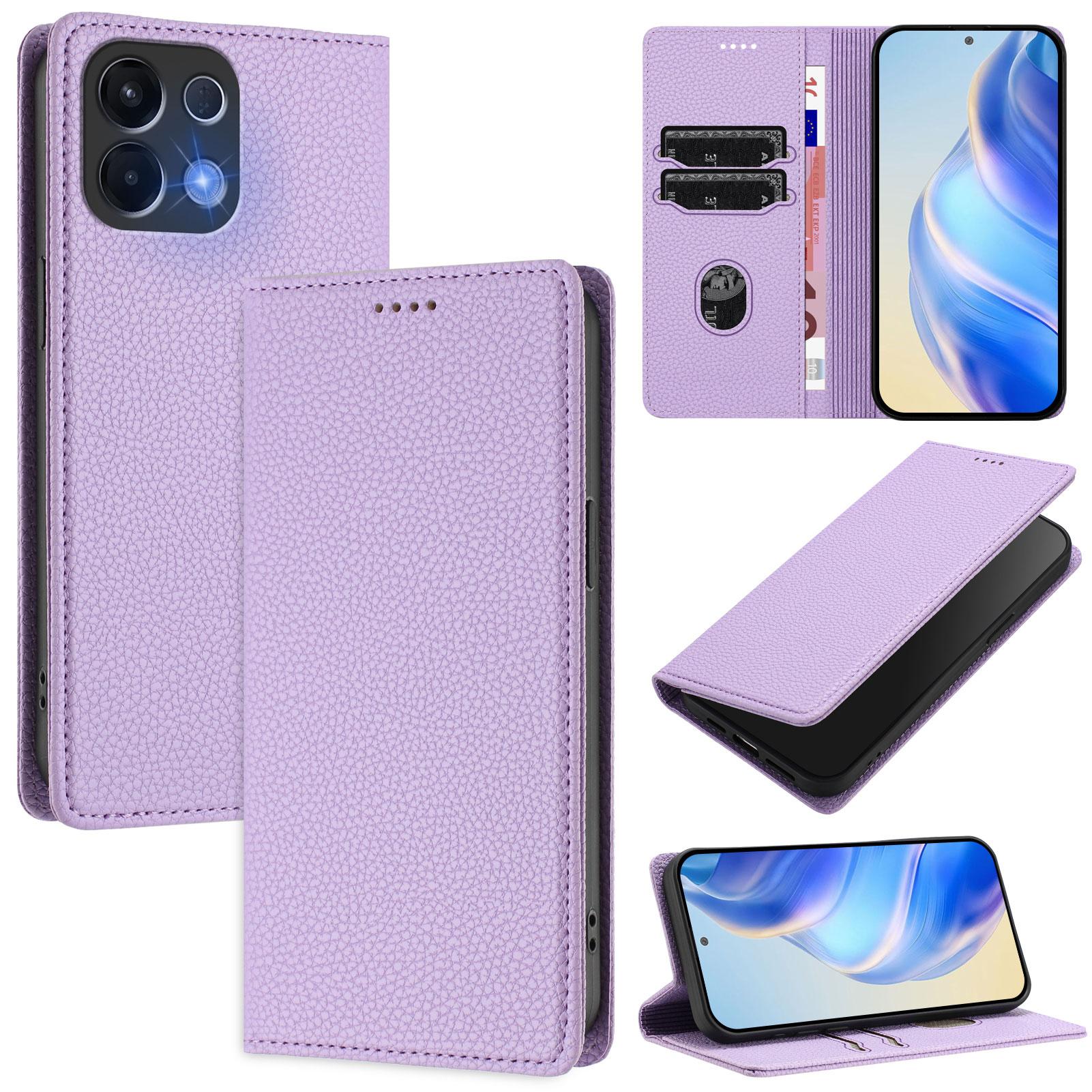 

For Oppo K13 5G Wallet Case RFID Blocking Litchi Texture Leather Mobile Cover F