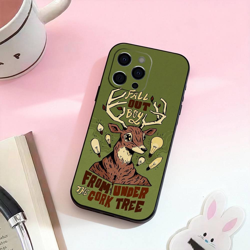 

Classic Fall Out Boy Band Phone Case For iPhone 17,16,15,14,13,12,11 Plus,Pro,Max,XS Silicone Soft Cover iPhone15plus