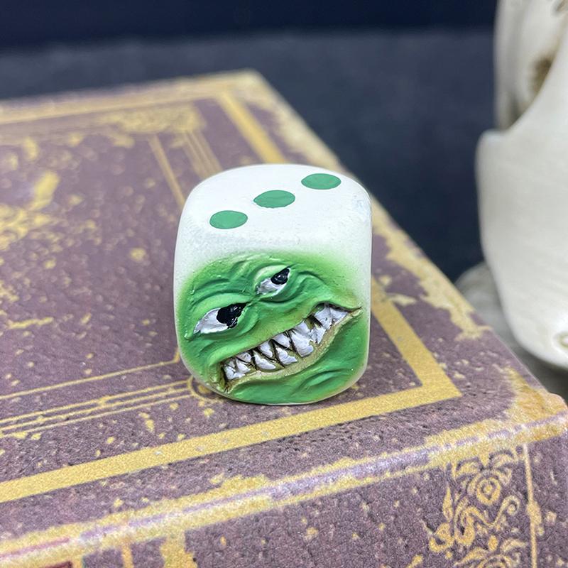 Monster Dice Funy Monster Face Resin Dice Set Halloween Tabletop Game Dice Set Props Weird Monster Dice Set For Table Games Role