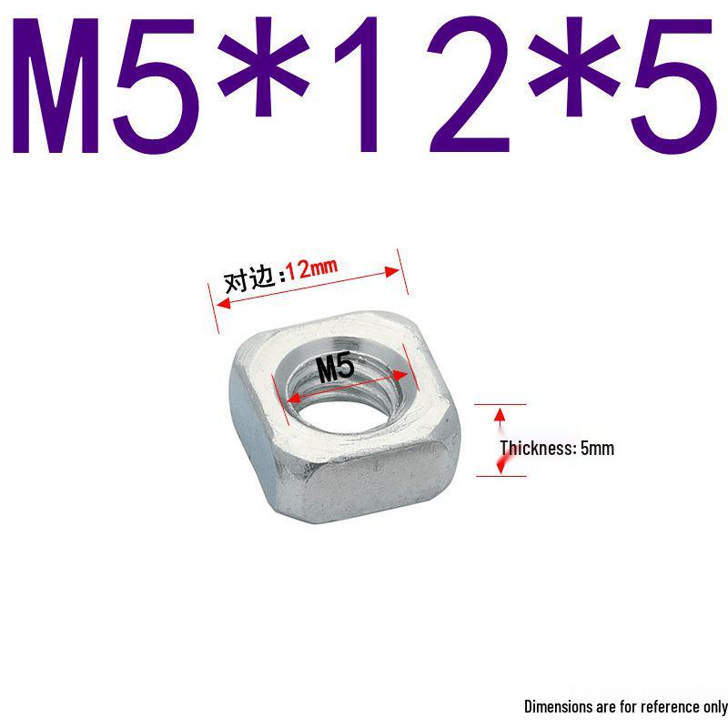 Galvanized Thin Square Nut Cap M4-M16