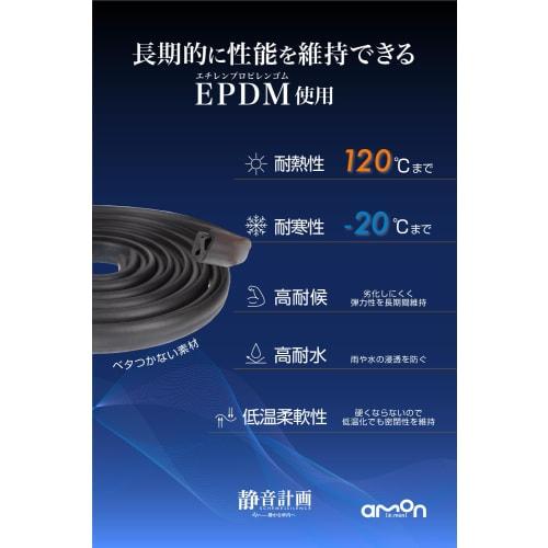 [Exclusive to .co.jp] Amon Silent Plan Wind Noise Prevention Molding (For Doors) For 2 Doors Approx. 2.1m 4951