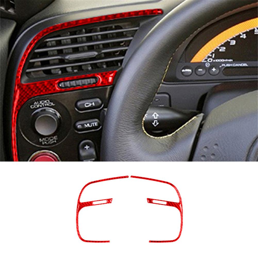 Autocol de protecție roșu pentru decorațiuni interioare pentru Honda S2000 2000-2009 Accesorii auto Fibră de carbon